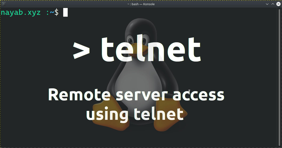 Remote system access using telnet